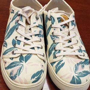 Toms tropical floral print shoss